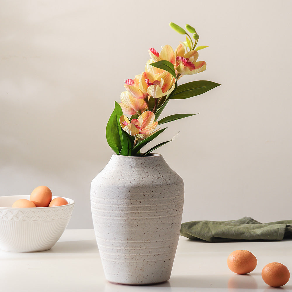 Cymbidium Orchid Faux Stem - Yellow