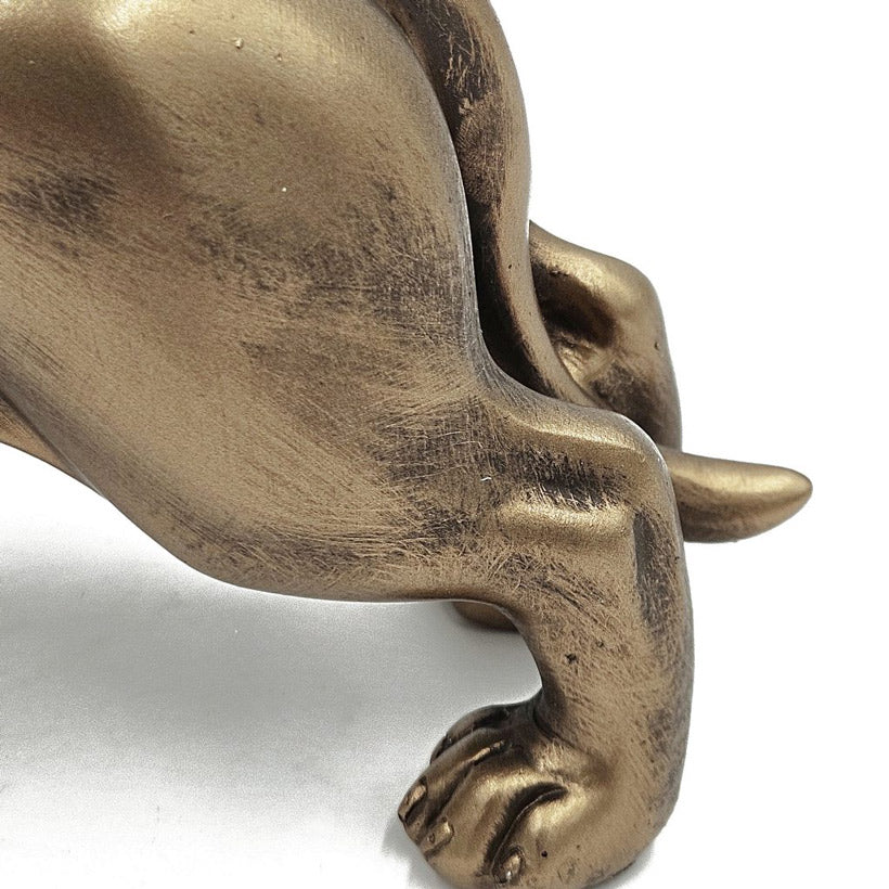 Dachshund Sculpture Medium - Dull Gold