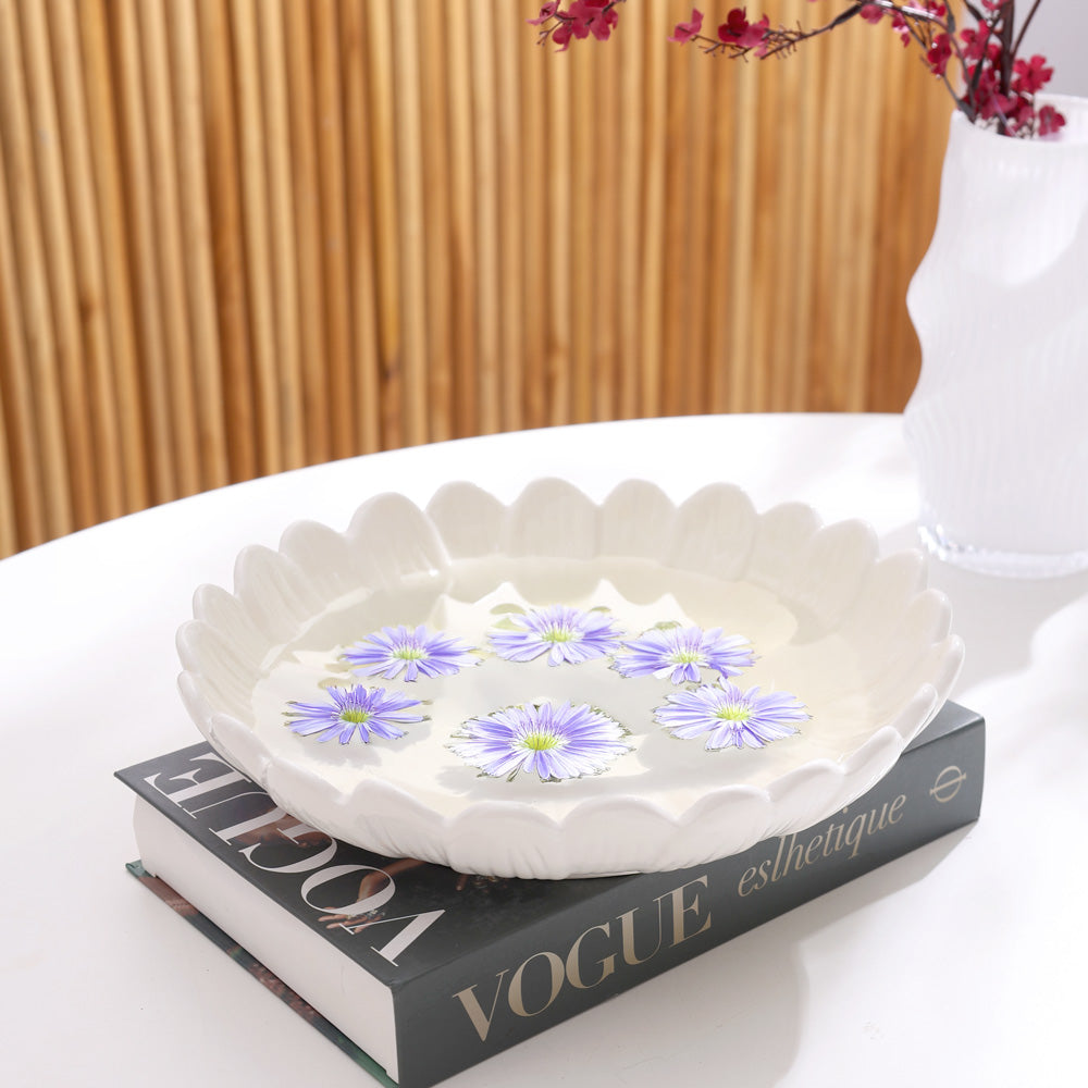 Dagny Deep Plate Medium - White