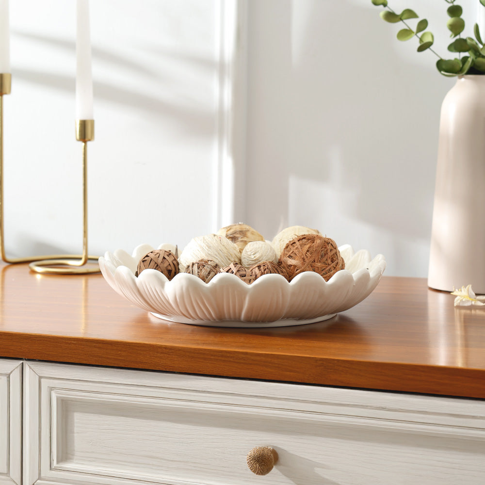 Dagny Deep Plate Medium - White