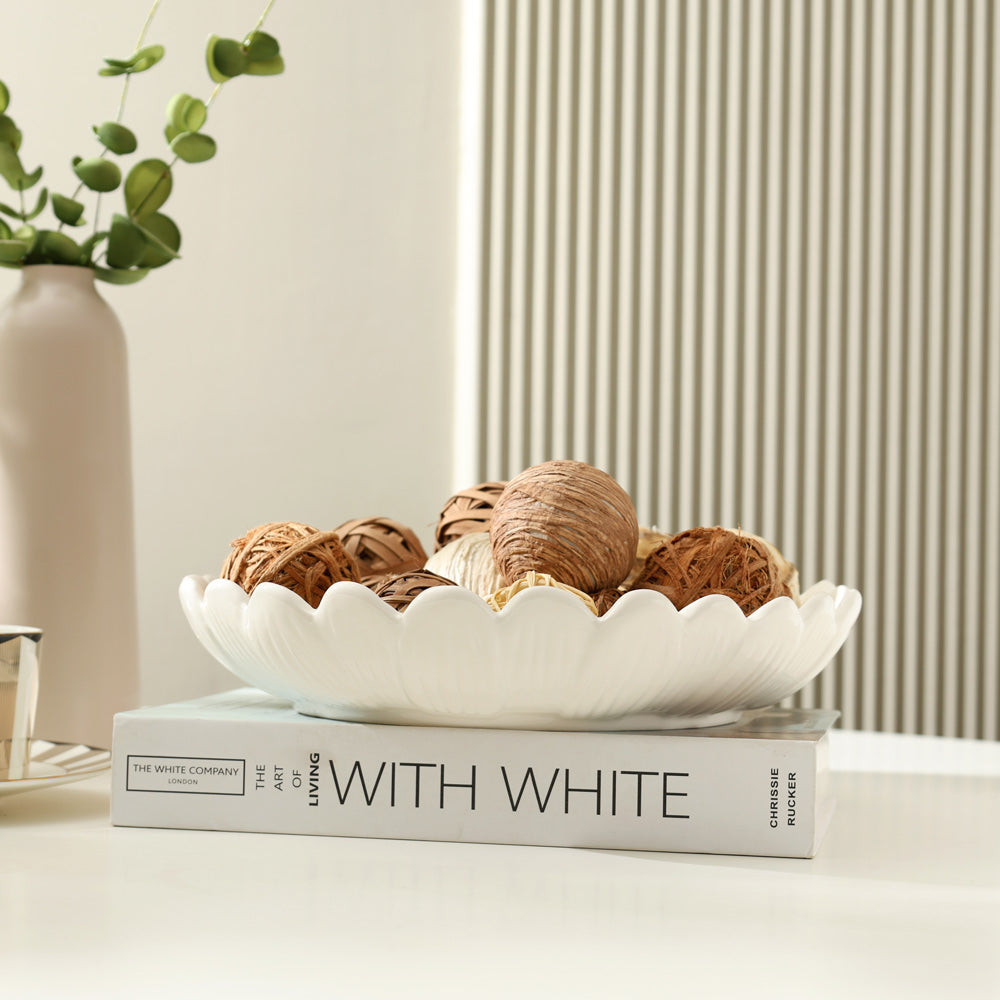 Dagny Deep Plate Medium - White