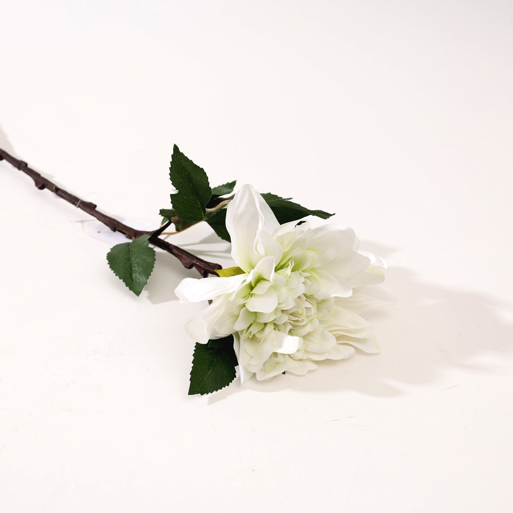 Dahlia Faux Stem - White