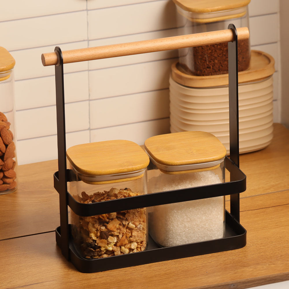 Daily Square Glass Storage Jar - Medium