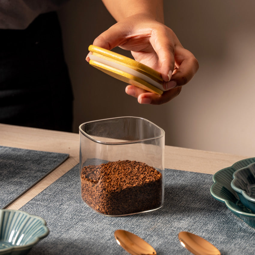 Daily Square Glass Storage Jar - Mini