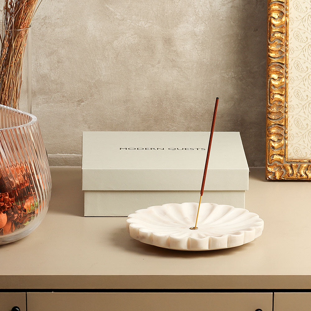 Daisy Marble Incense Holder Gift Box