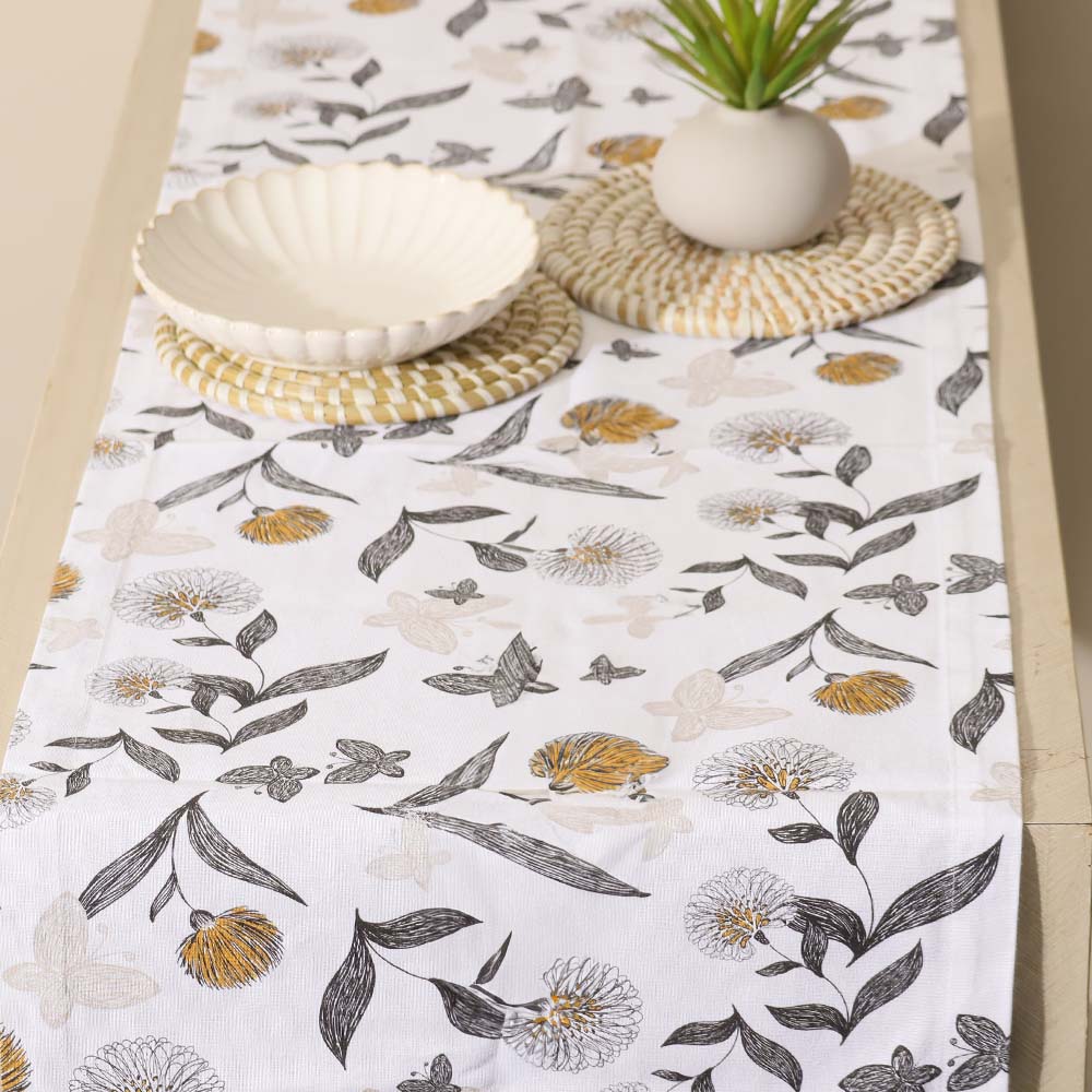 Dandelion Table Runner - White