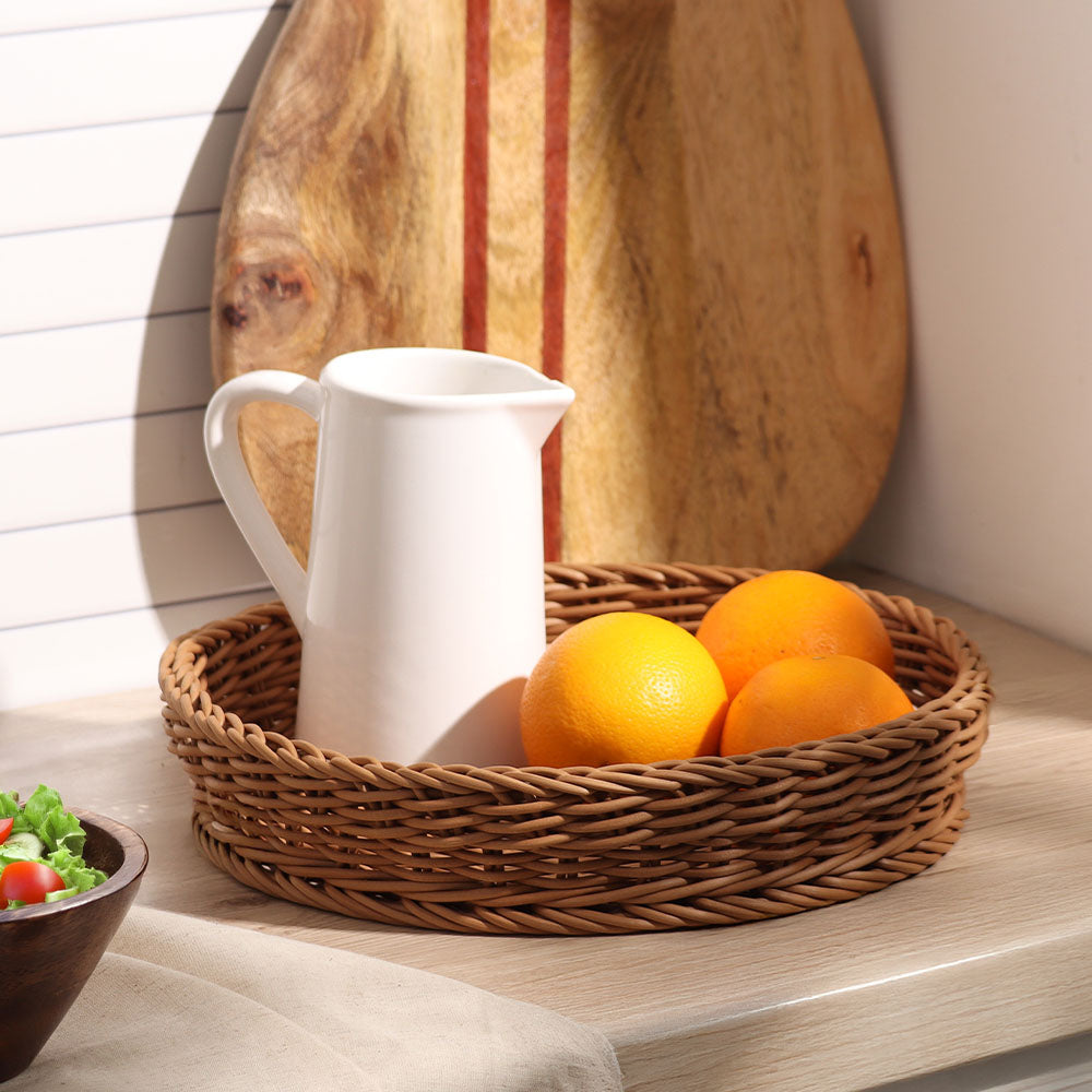 Dara Round Basket Medium - Khaki