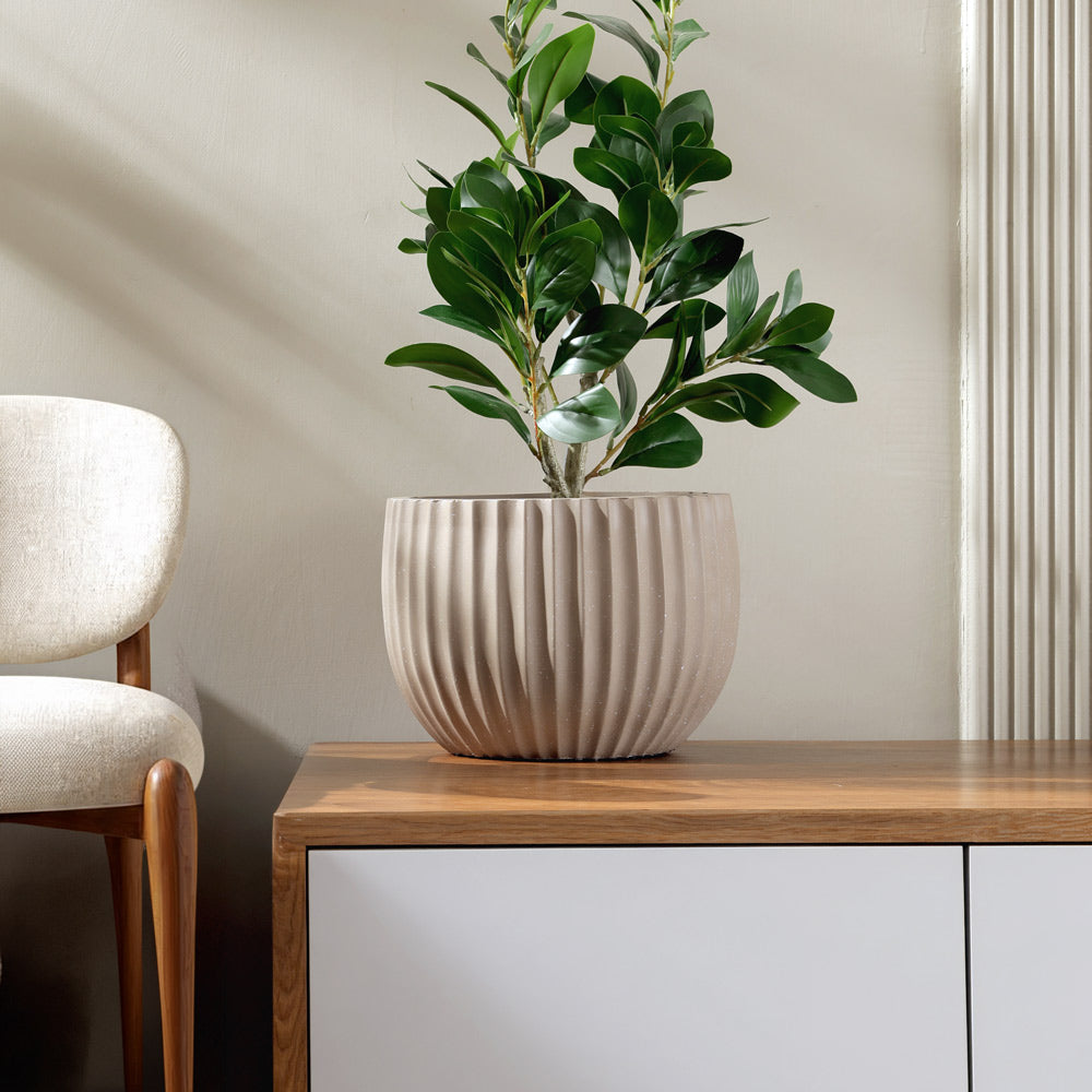 Dario Tapered Planter - Speckled Brown
