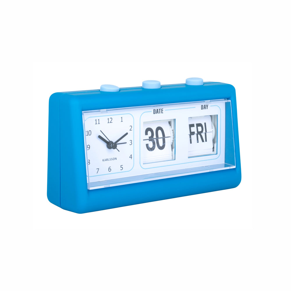 Data Flip Alarm Clock - Bright Blue