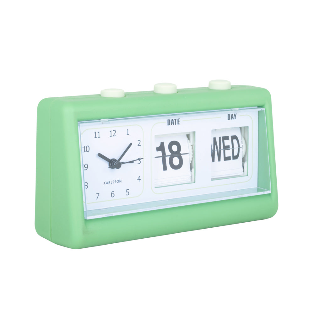 Data Flip Alarm Clock - Bright Green