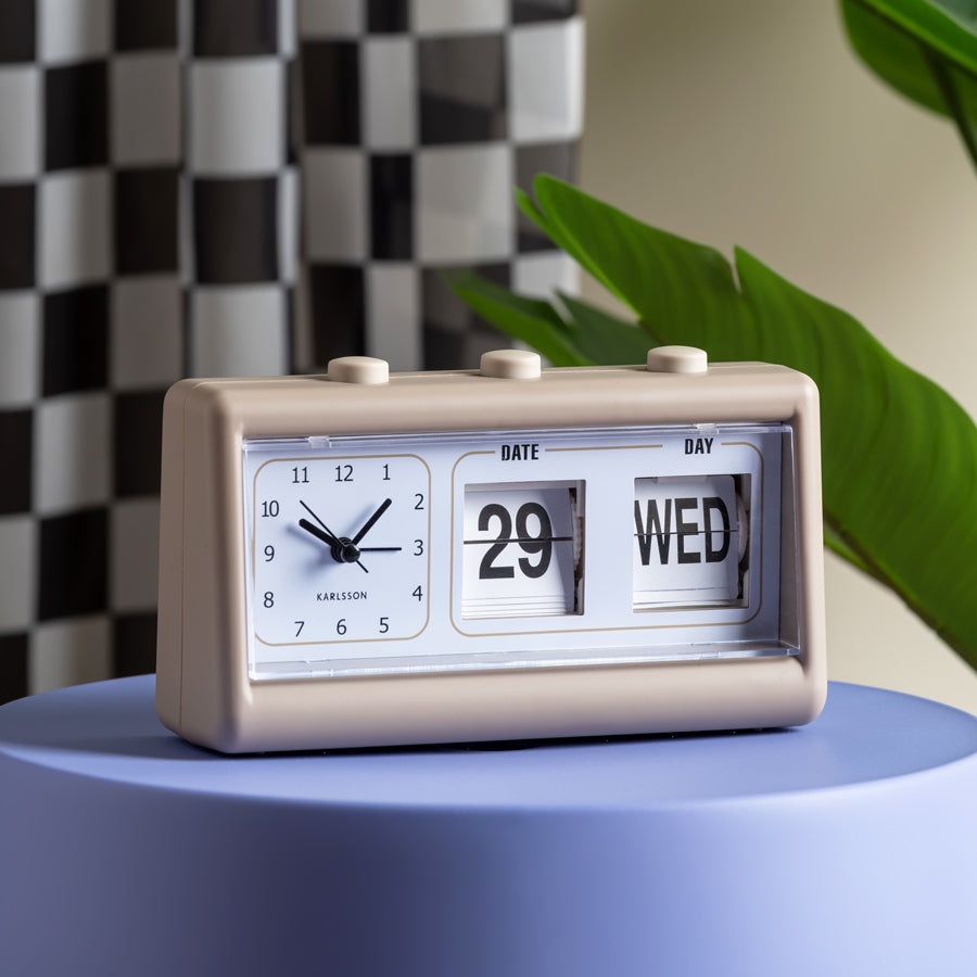 Data Flip Alarm Clock - Bright Grey