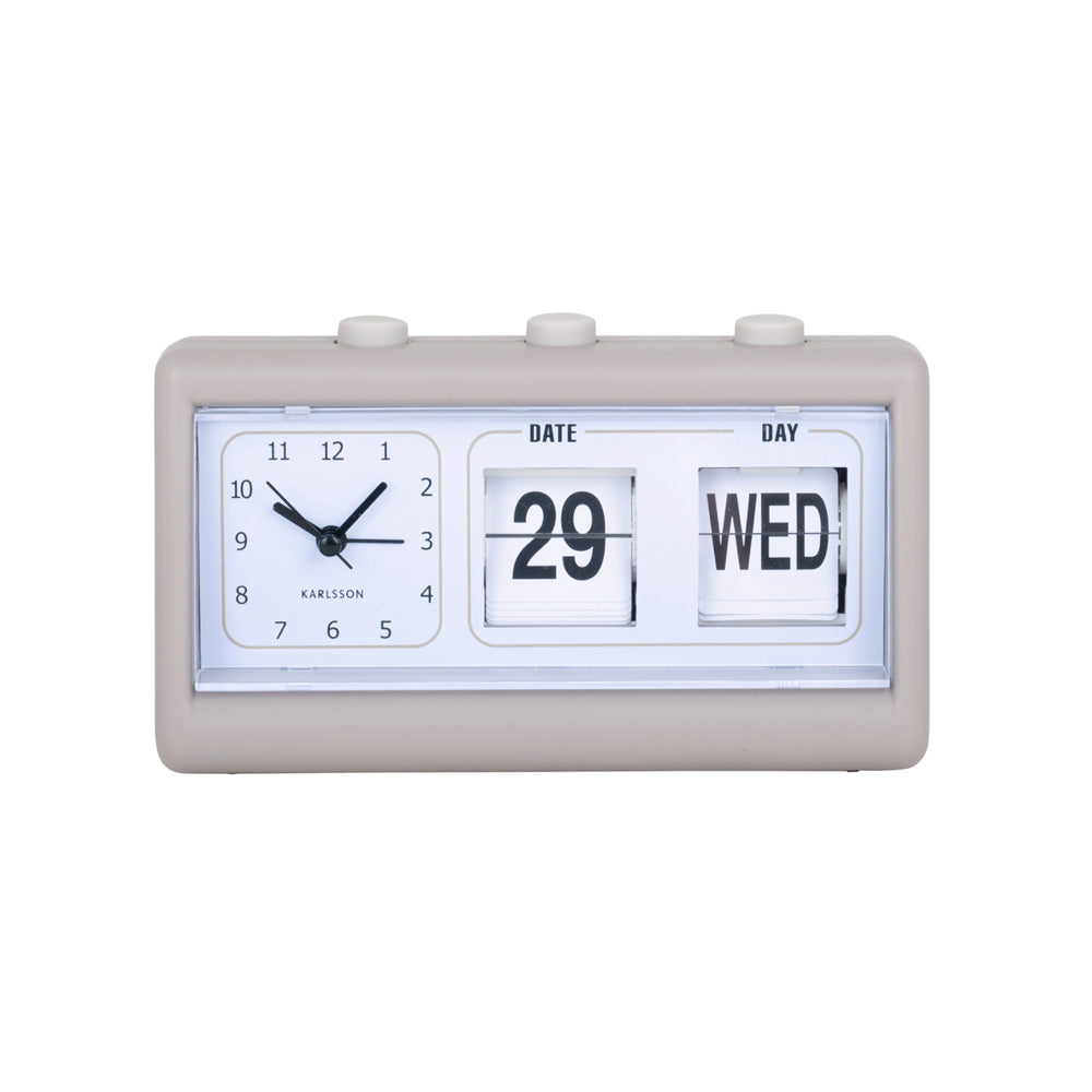 Data Flip Alarm Clock - Bright Grey