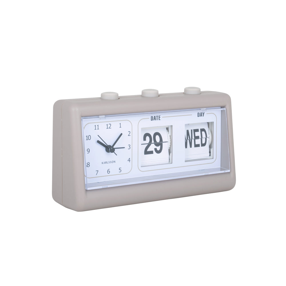 Data Flip Alarm Clock - Bright Grey