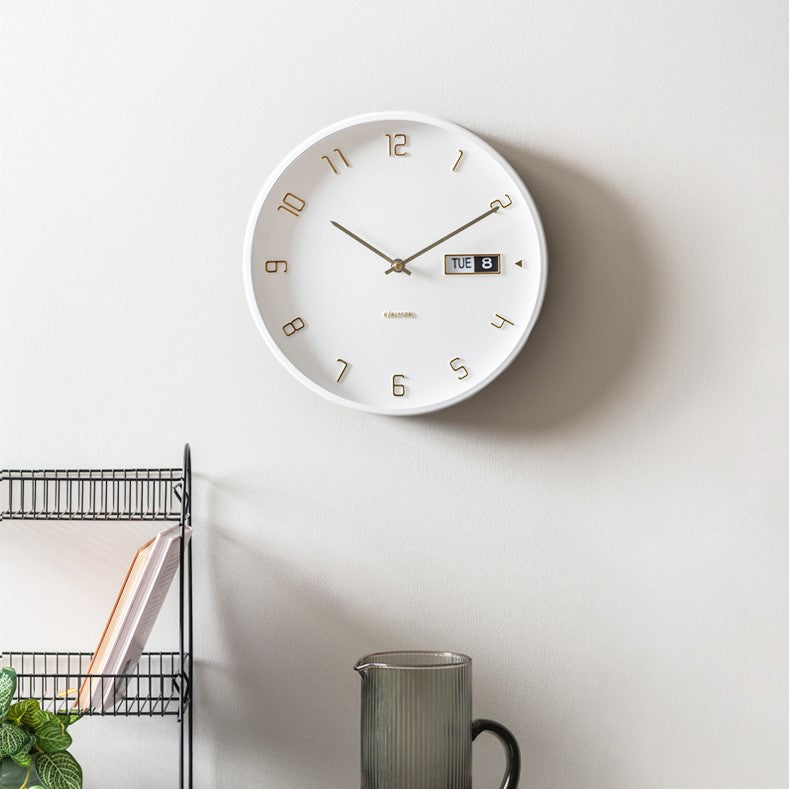 Data Flip Wall Clock 30cm - White