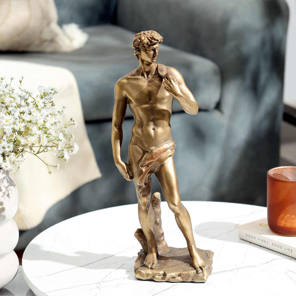 David Decorative Sculpture - Vintage Gold