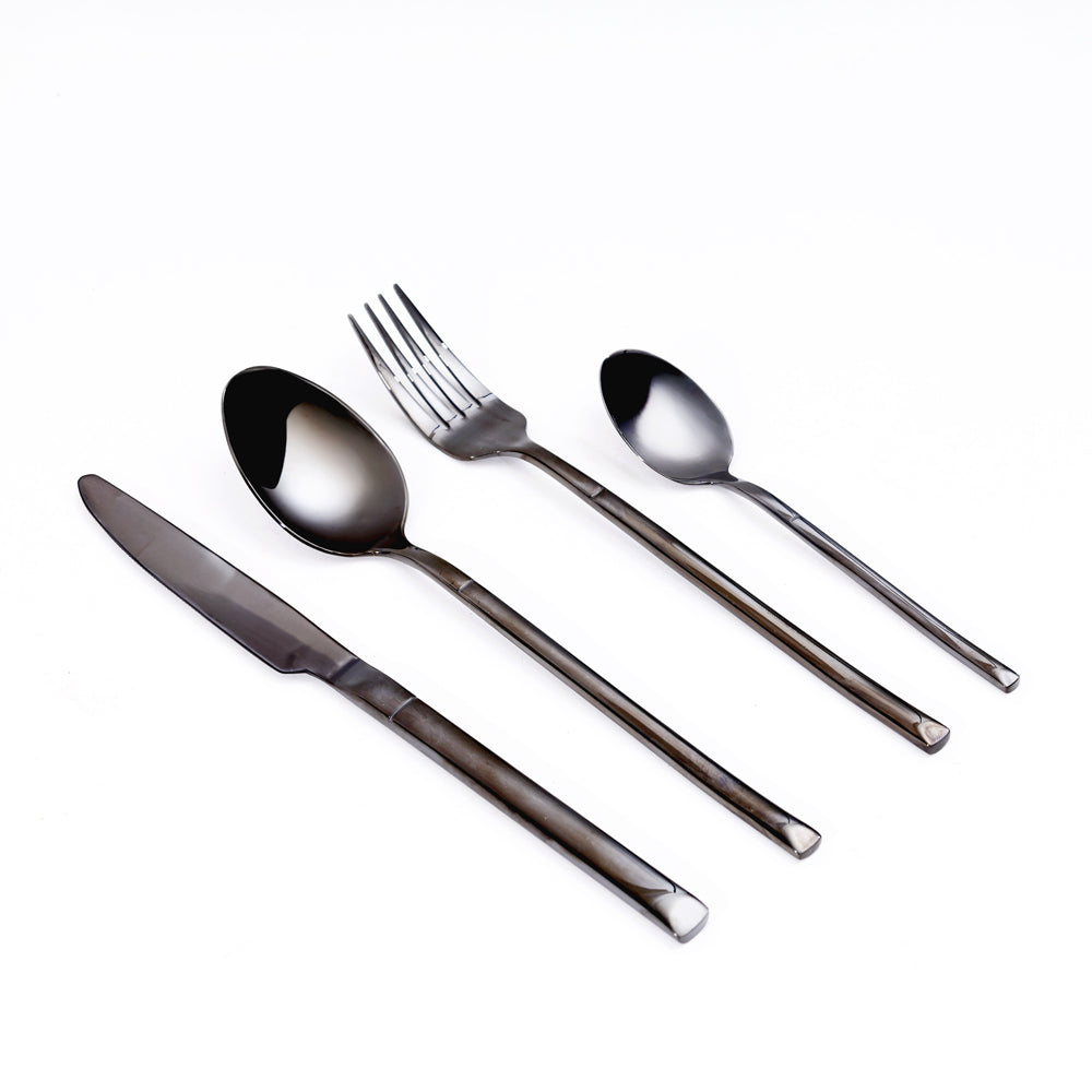 Deco 24-Piece Cutlery Set - Gunmetal