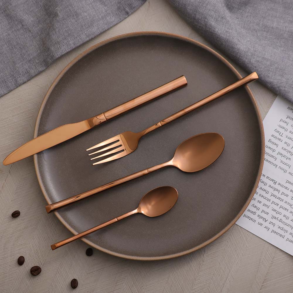 Deco 24-Piece Cutlery Set - Rose Gold