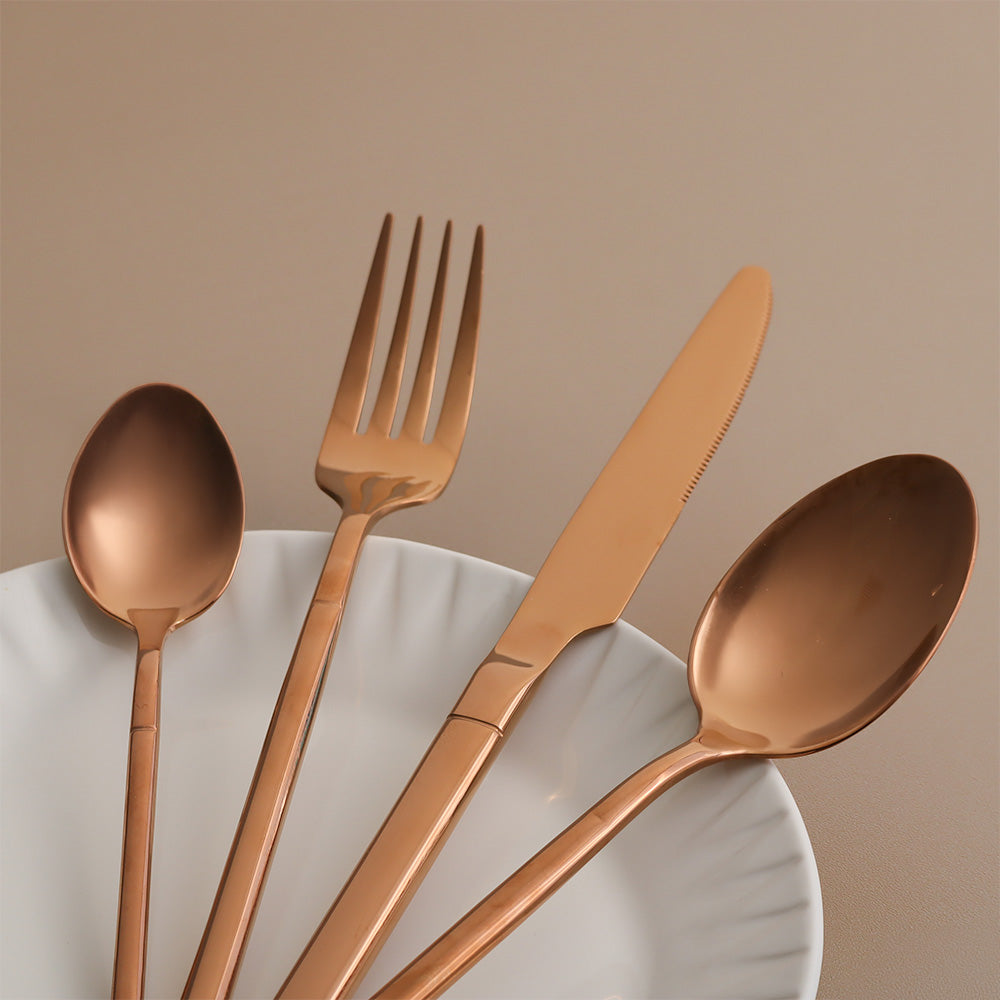 Deco 24-Piece Cutlery Set - Rose Gold