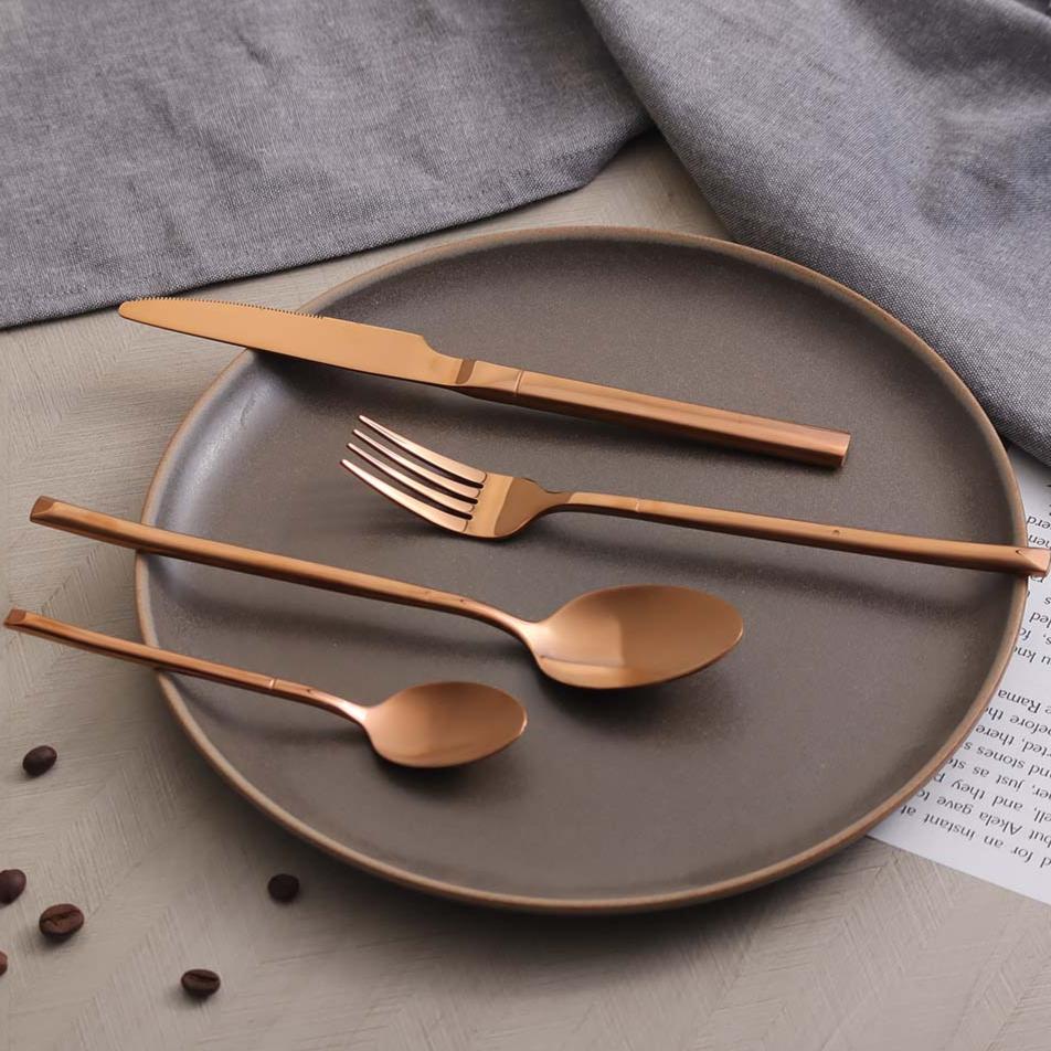 Deco 24-Piece Cutlery Set - Rose Gold