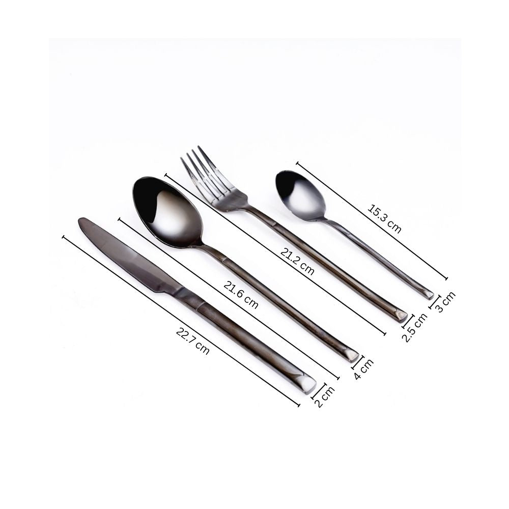 Deco 24-Piece Cutlery Set - Gunmetal