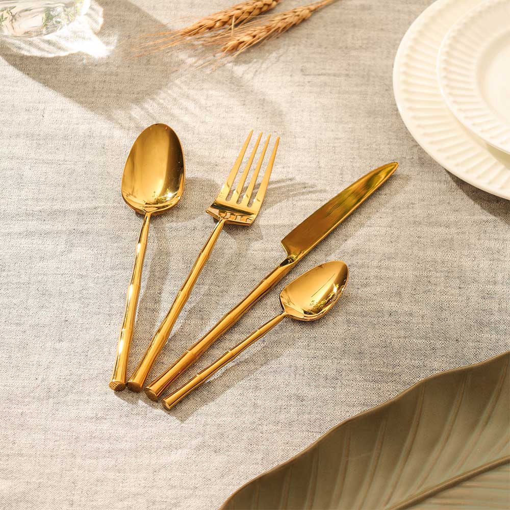 Delphi 24-piece Cutlery Set - Gold