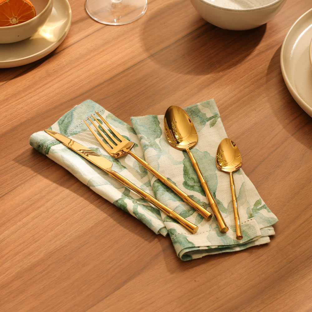 Delphi 24-piece Cutlery Set - Gold