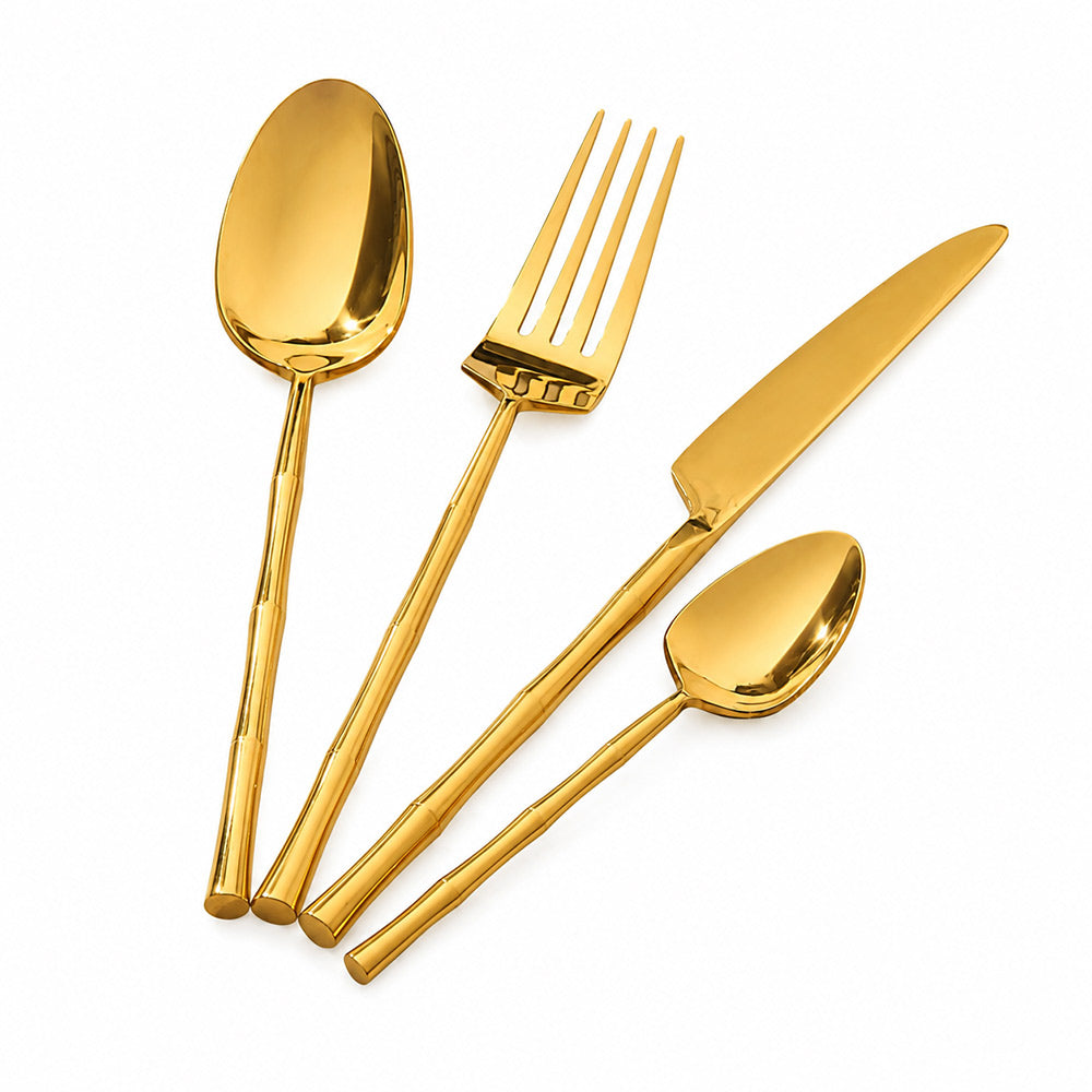 Delphi 24-piece Cutlery Set - Gold