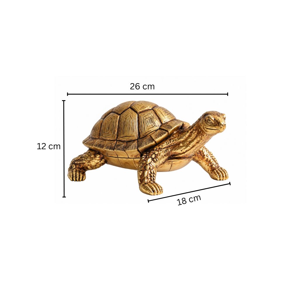 Desert Tortoise Sculpture - Gold