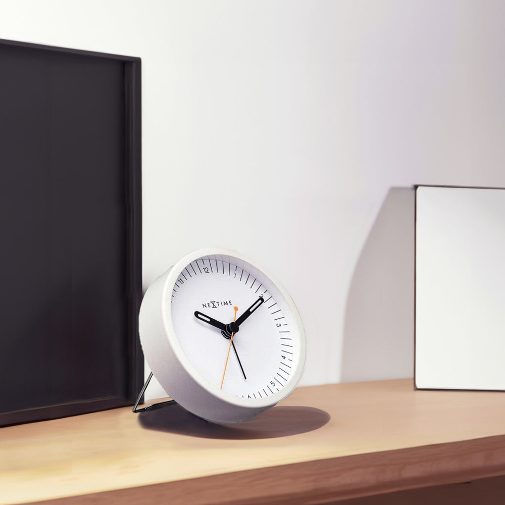 Desk Alarm Clock - White