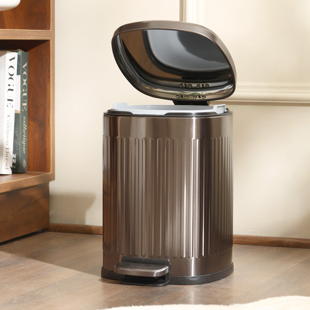 Hexa Sqround Pedal Bin 8L - Silver