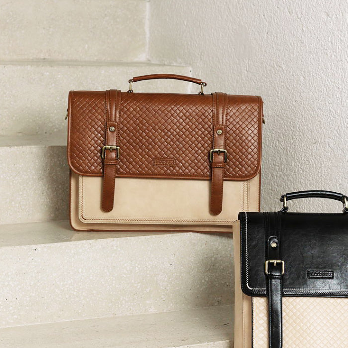 Dolce Laptop Briefcase - Beige Brown