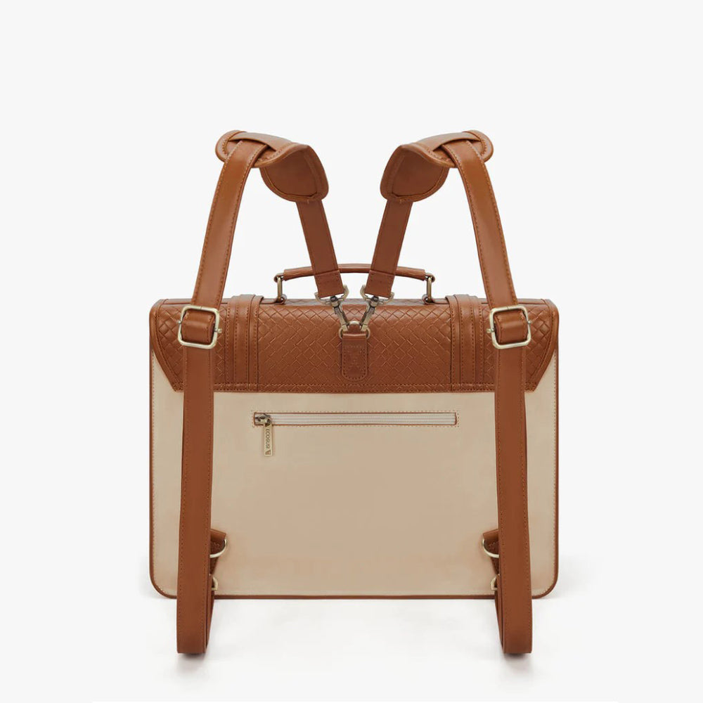 Dolce Laptop Briefcase - Beige Brown