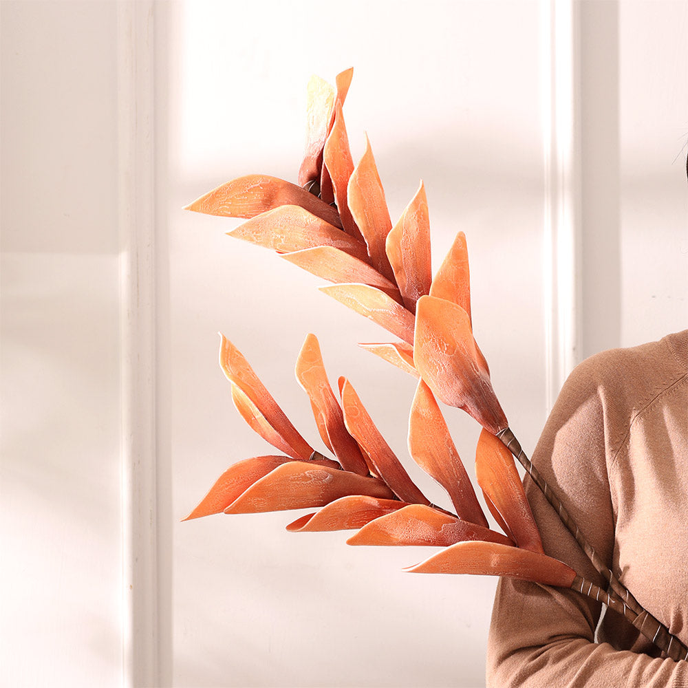 Dollar Leaves Faux Stem - Burnt Orange