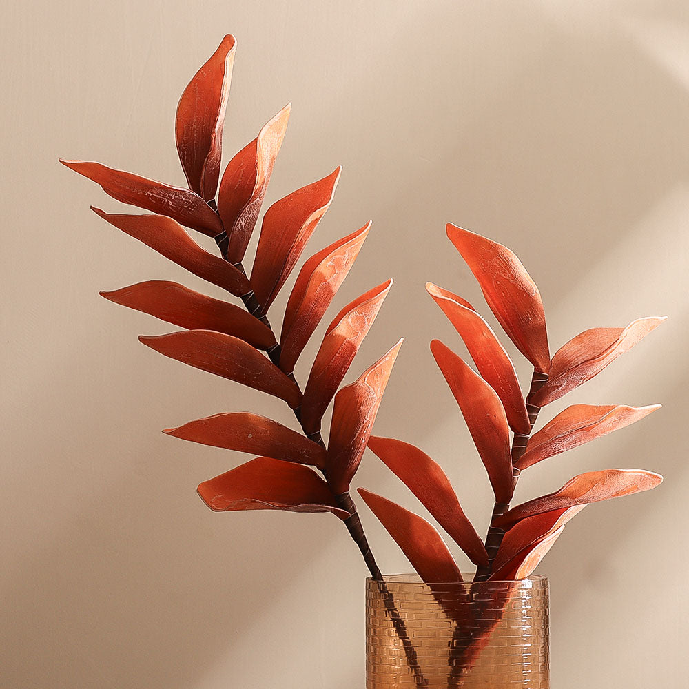 Dollar Leaves Faux Stem - Burnt Orange