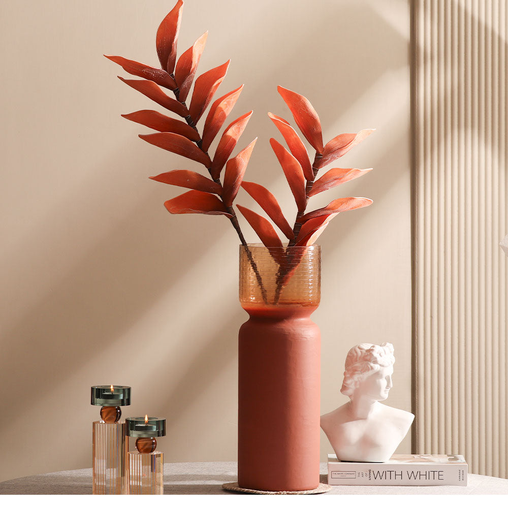 Dollar Leaves Faux Stem - Burnt Orange