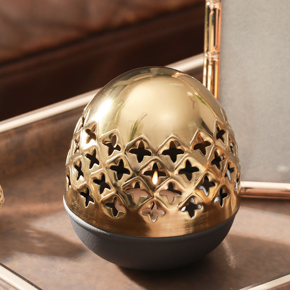 Dome Incense Burner - Gold Grey