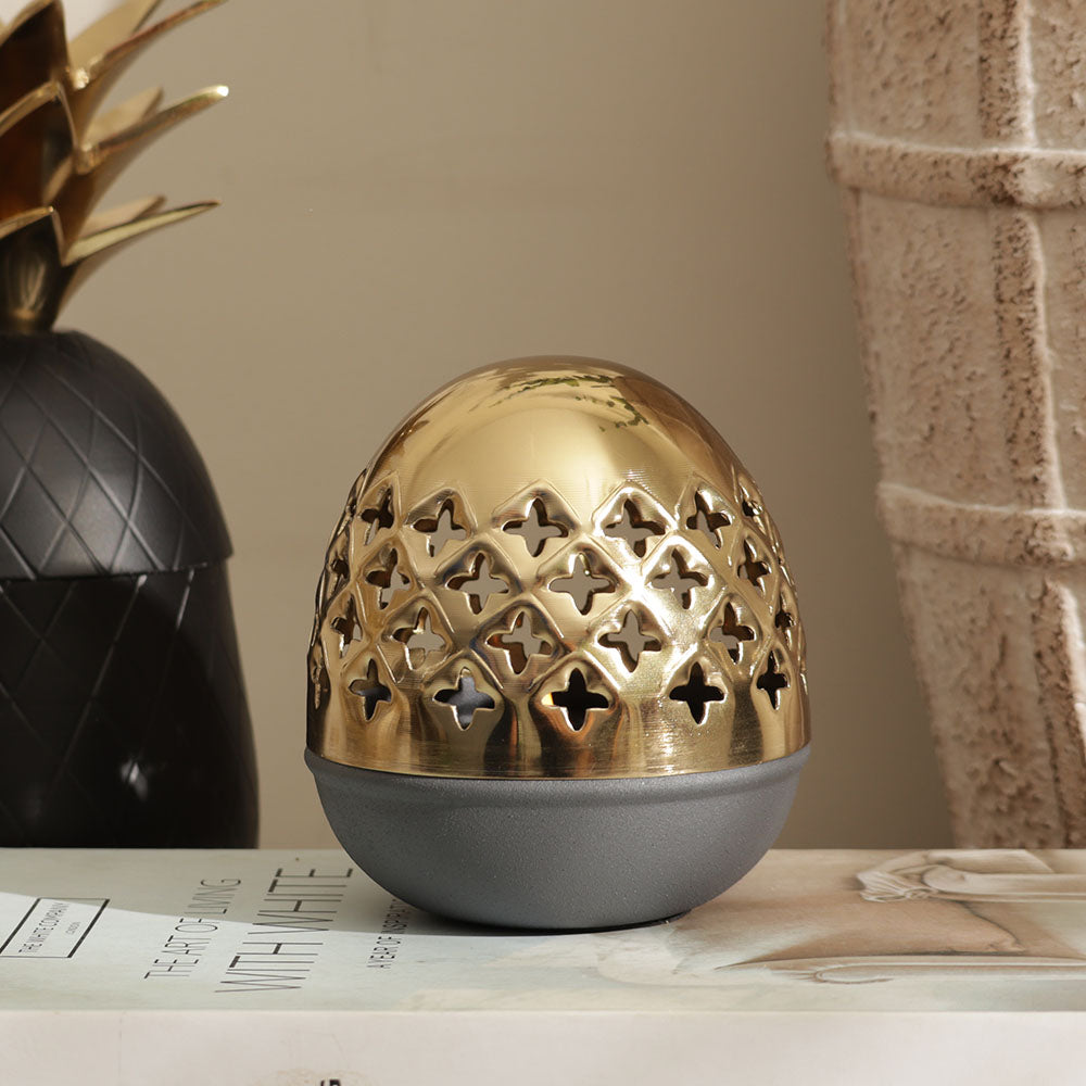 Dome Incense Burner - Gold Grey