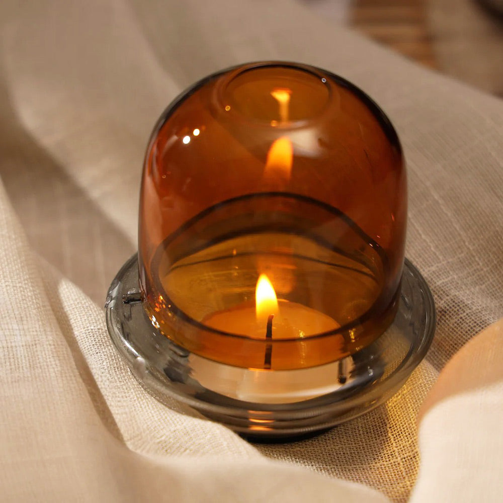 Dome Tealight Holder - Amber