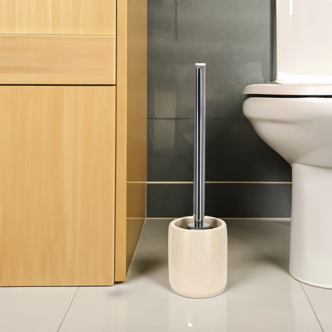 Dotty Toilet Brush - Beige