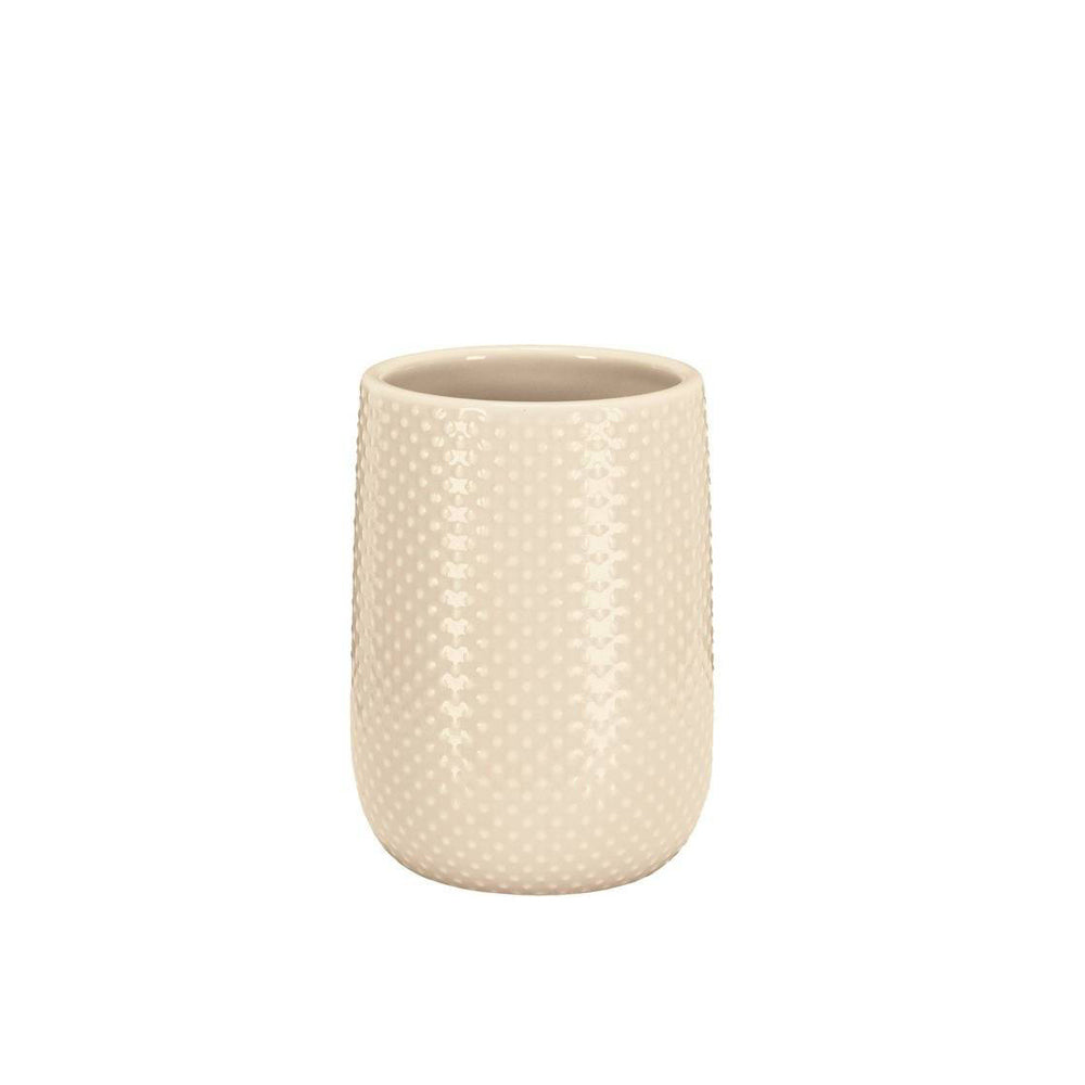 Dotty Toothbrush Tumbler - Beige