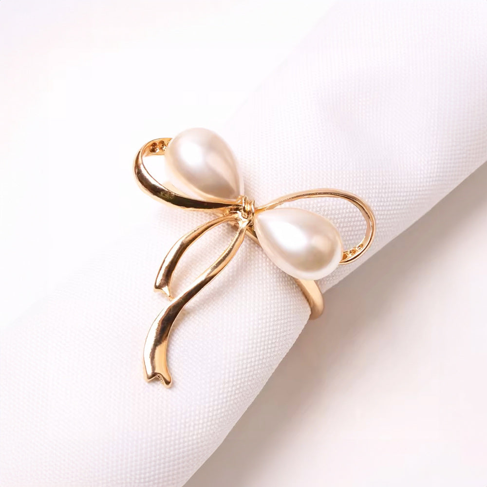 Dove Napkin Rings, Set of 6 - Gold