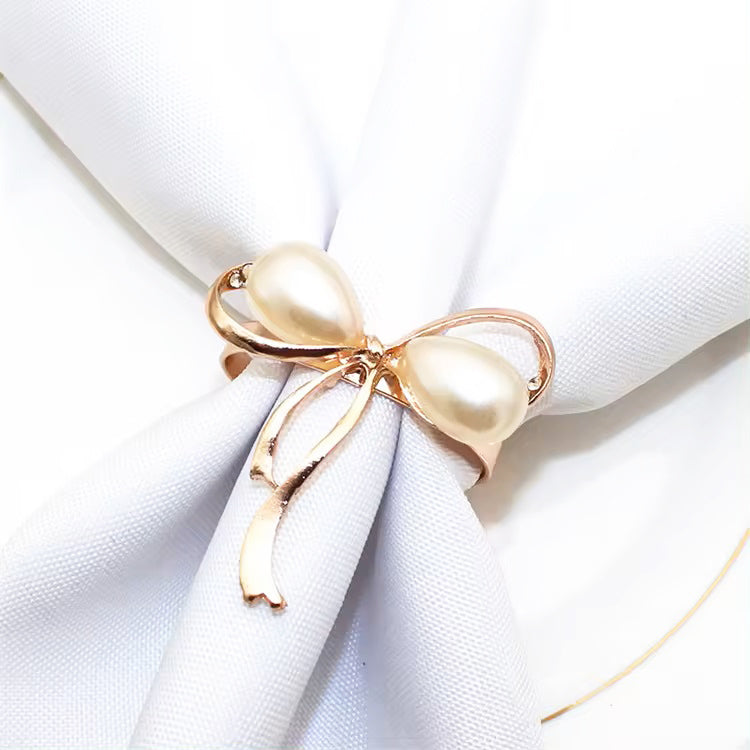 Dove Napkin Rings, Set of 6 - Gold