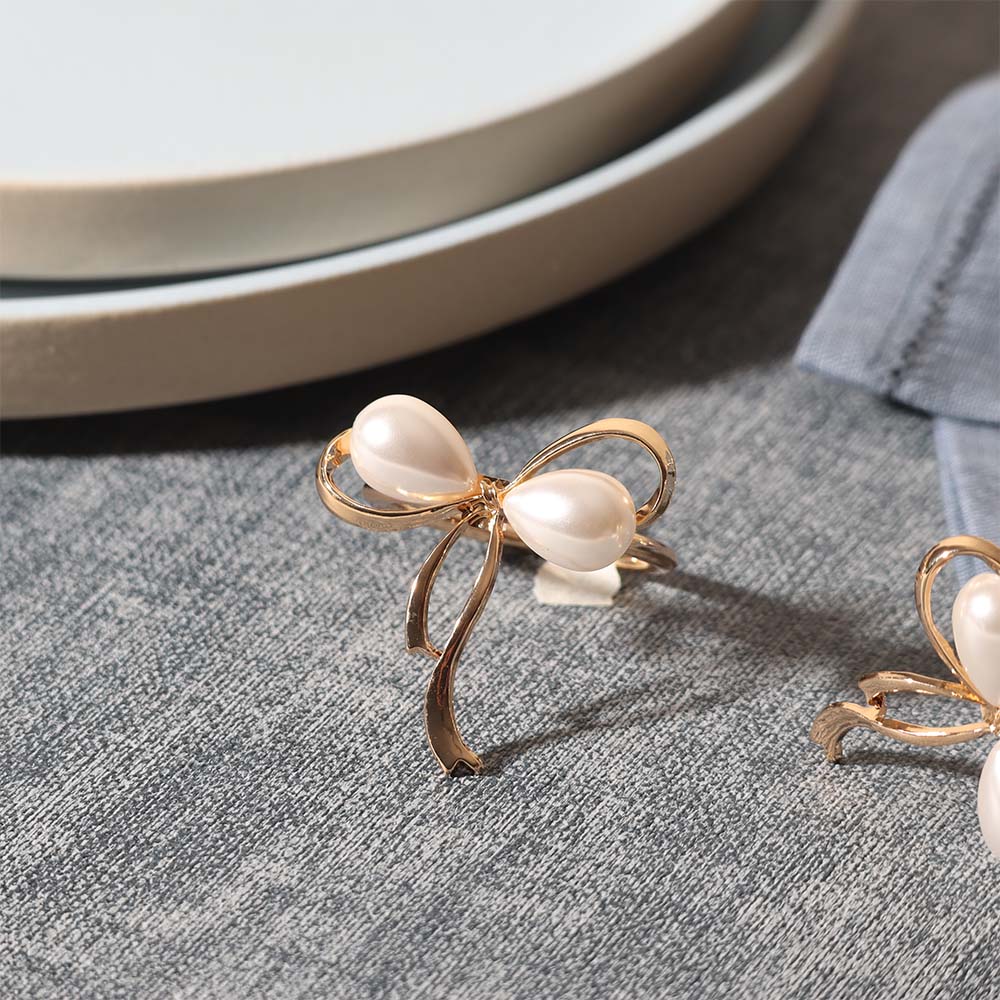 Dove Napkin Rings, Set of 6 - Gold