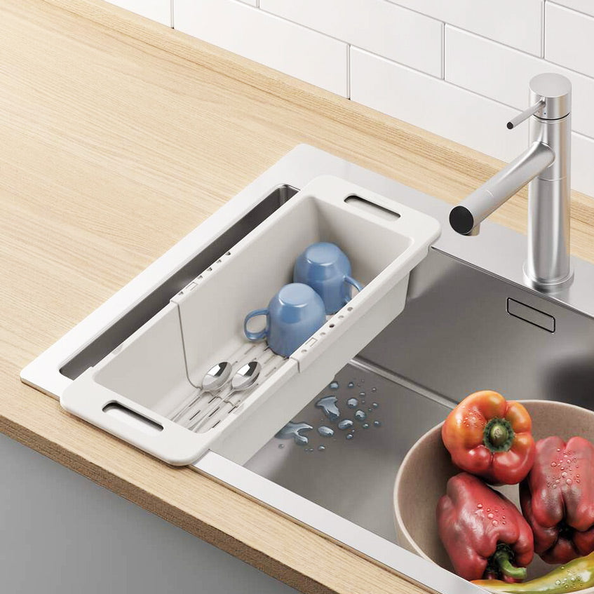 Drain Flex Adjustable Draining Basket - Light Beige
