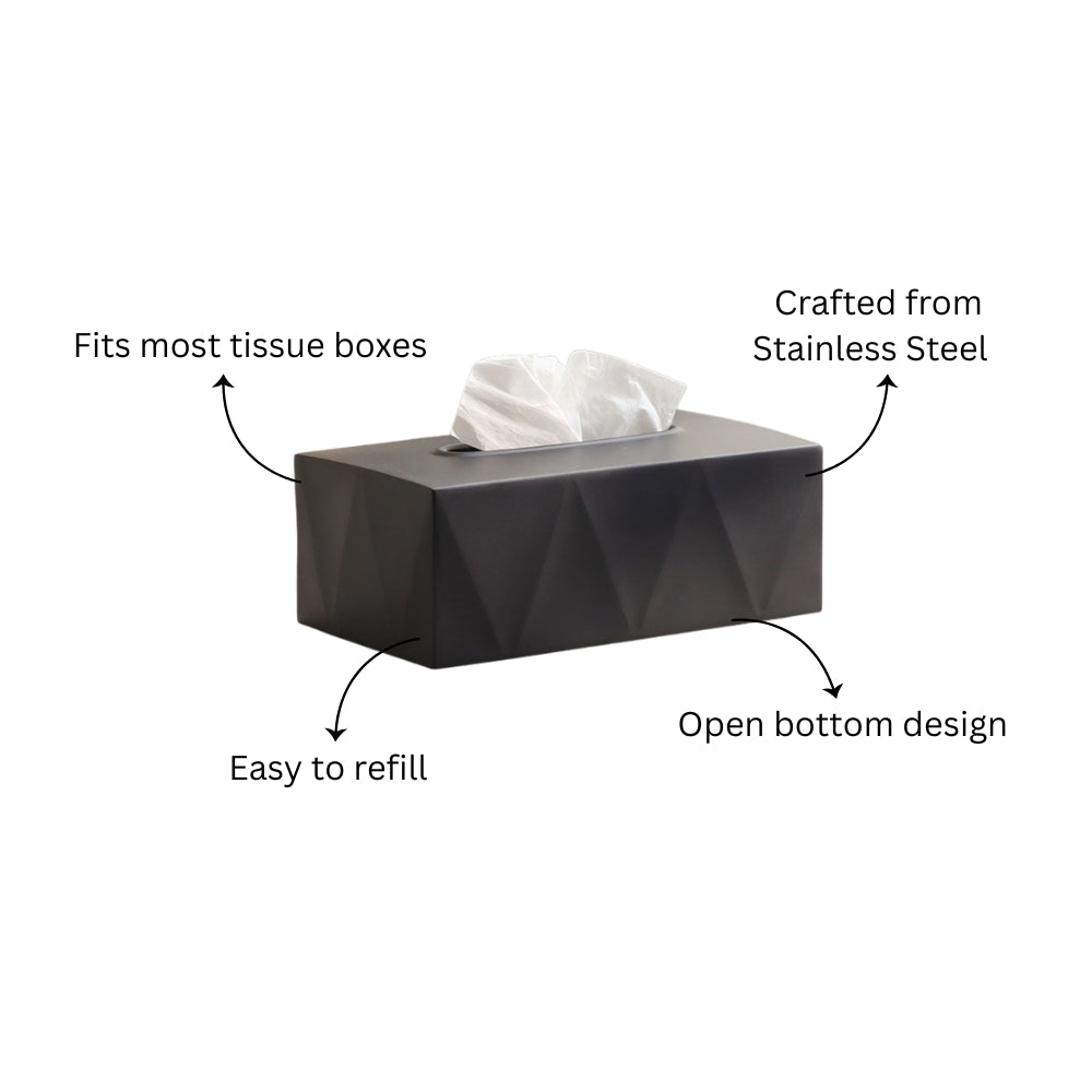 Duke Tissue Box Cover - Black