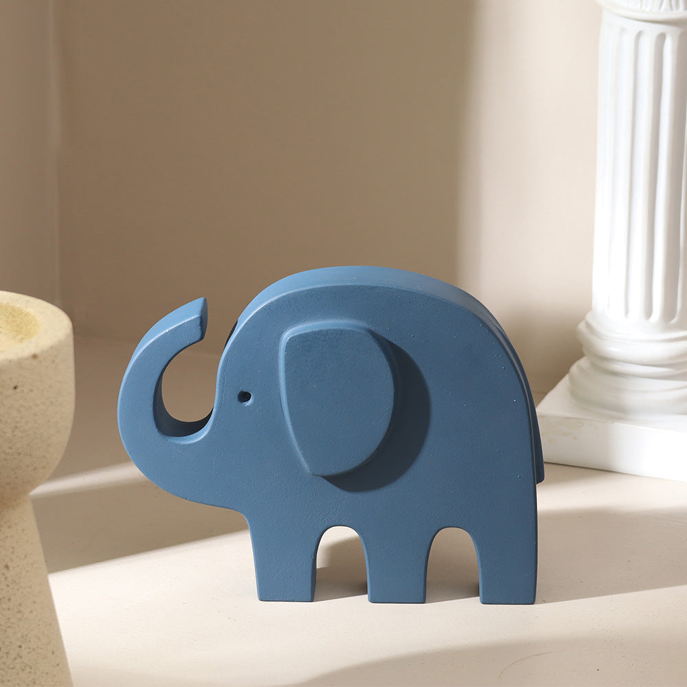 Dumbo Concrete Sculpture - Dark Blue