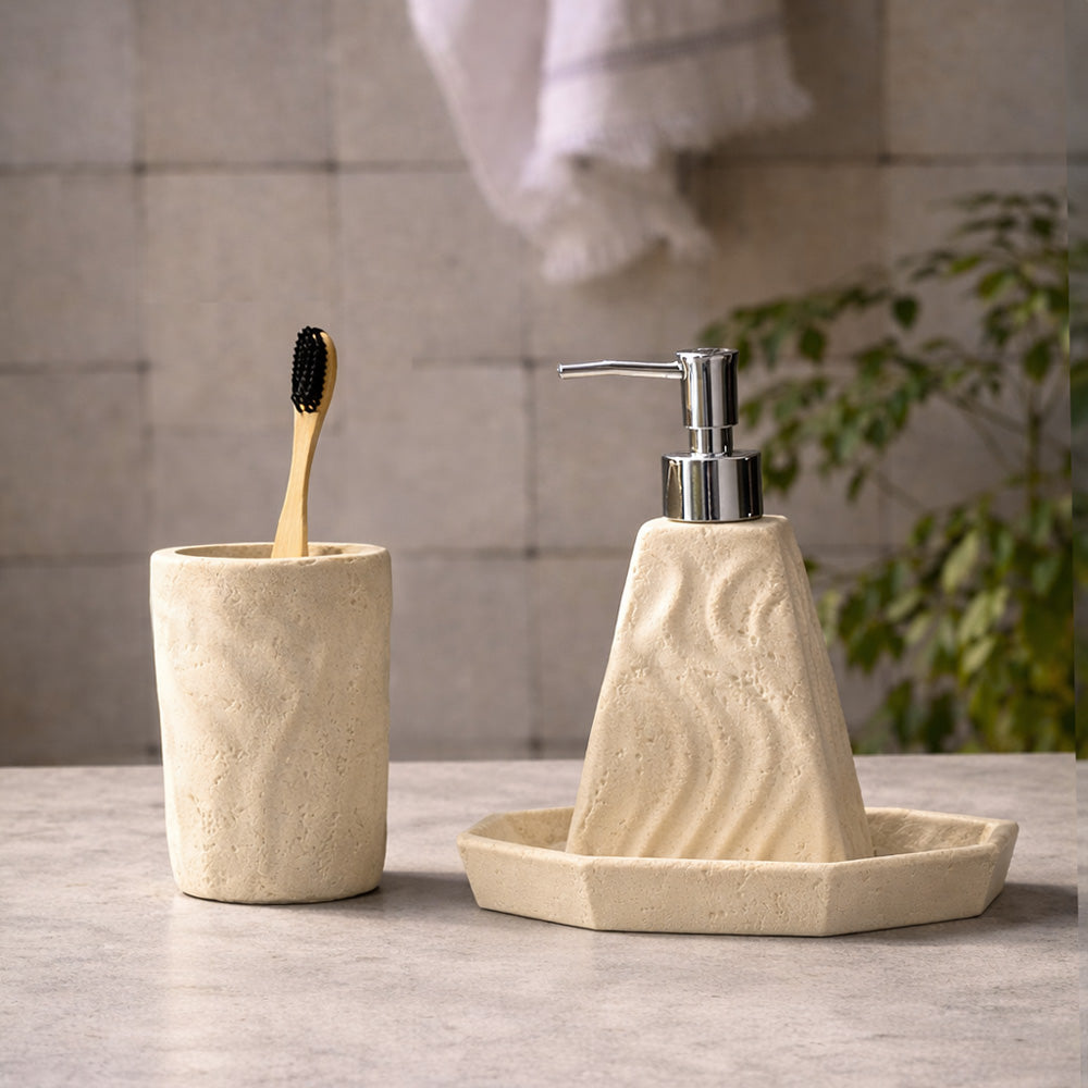 Dune 3-piece Bathroom Set - Cream