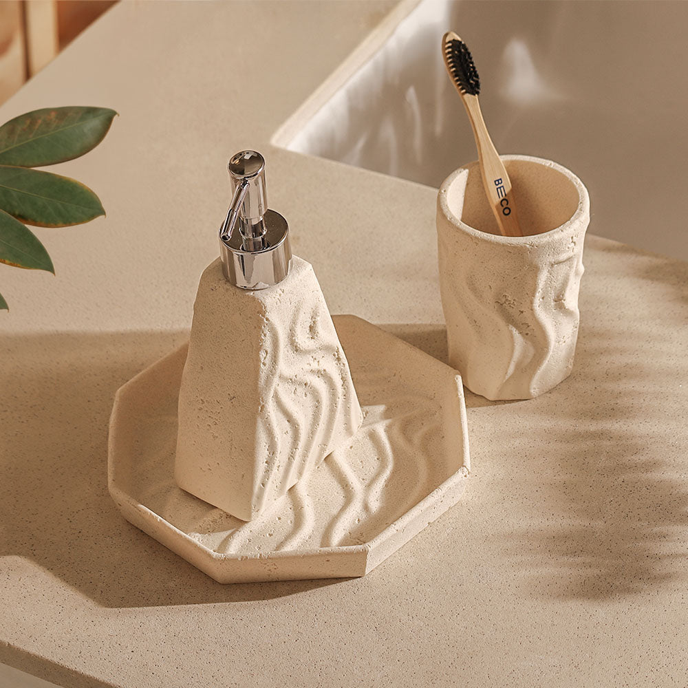 Dune 3-piece Bathroom Set - Cream