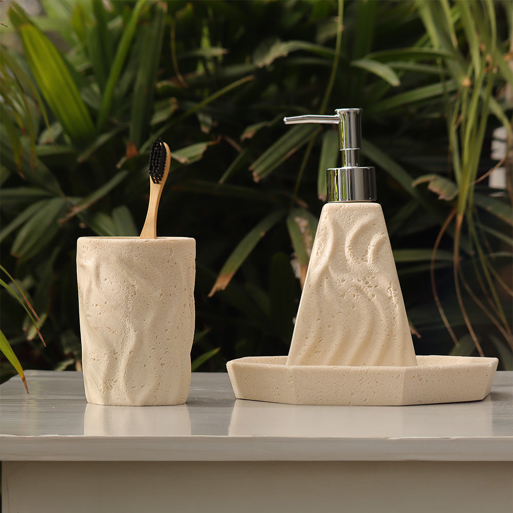 Dune 3-piece Bathroom Set - Cream