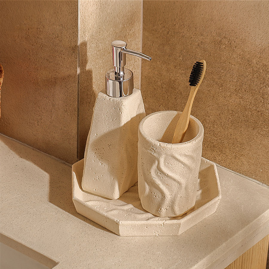 Dune 3-piece Bathroom Set - Cream